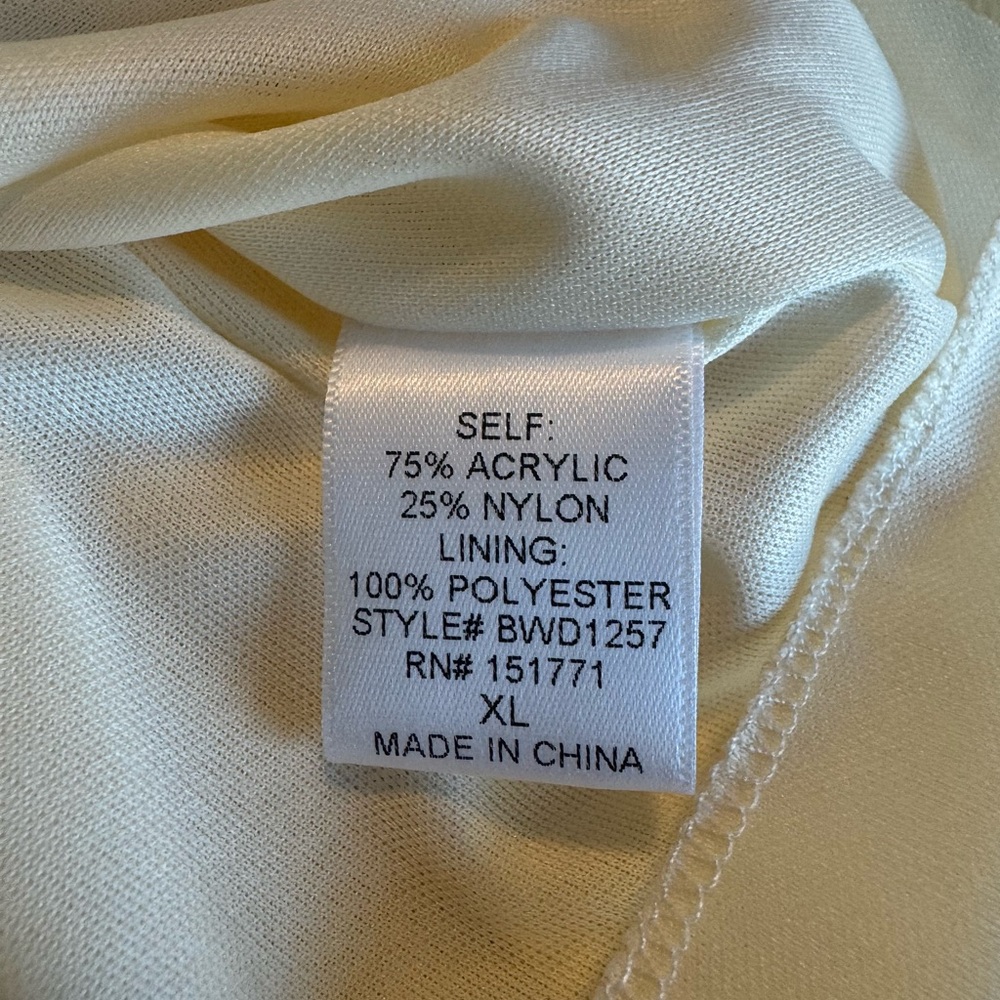12th Tribe Alma Cream Knit Mini Dress - Size S - Picture 12 of 12
